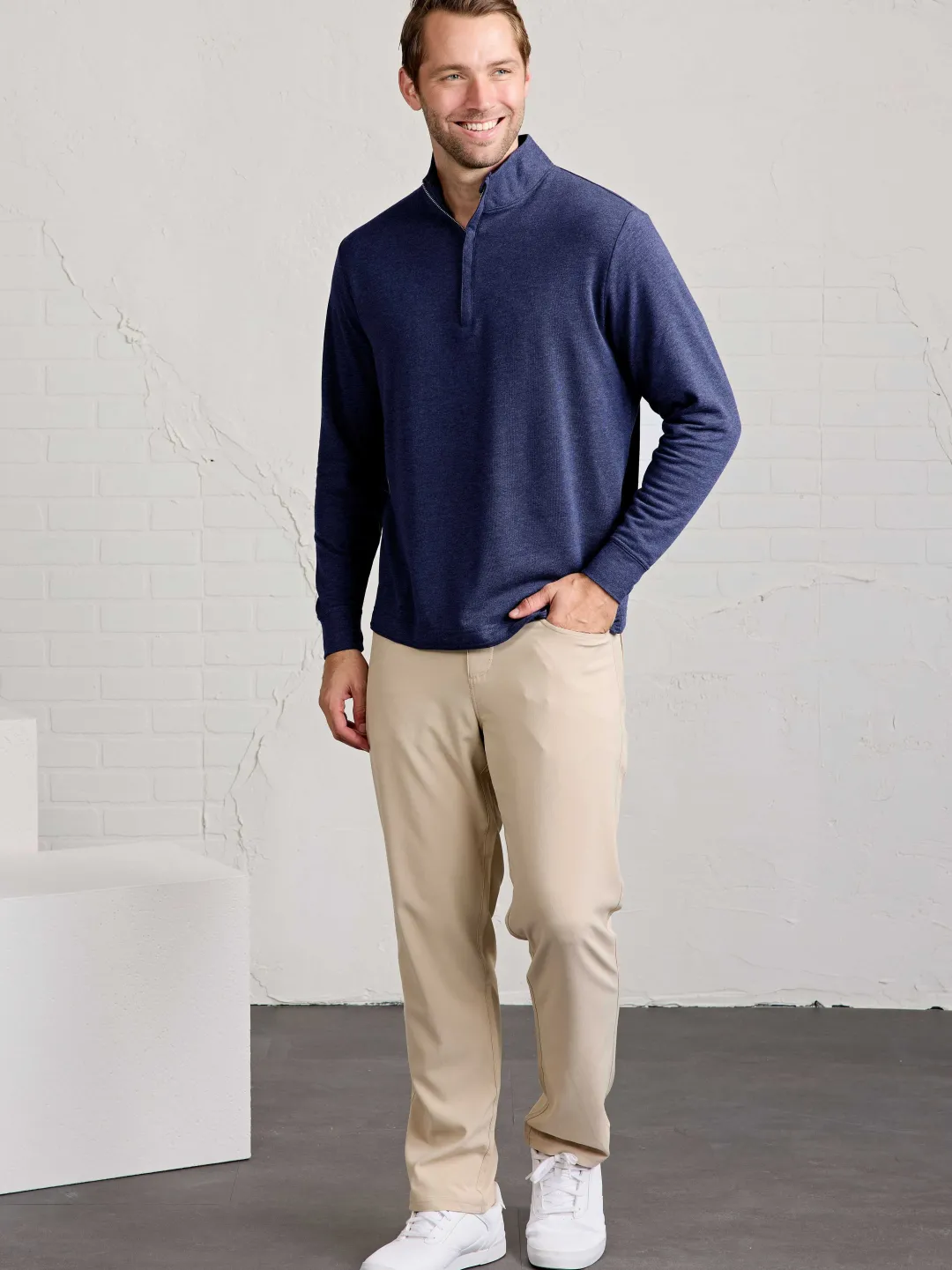 tasc Stadium French Terry Quarter Zip