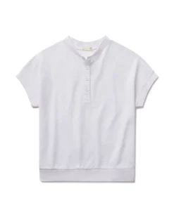 Women tasc Villa Knit Seersucker Short Sleeve Henley